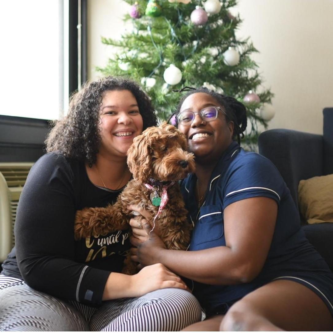 First Christmas as dog moms