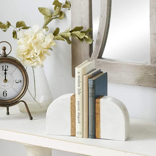 Deco 79 Bookends, White