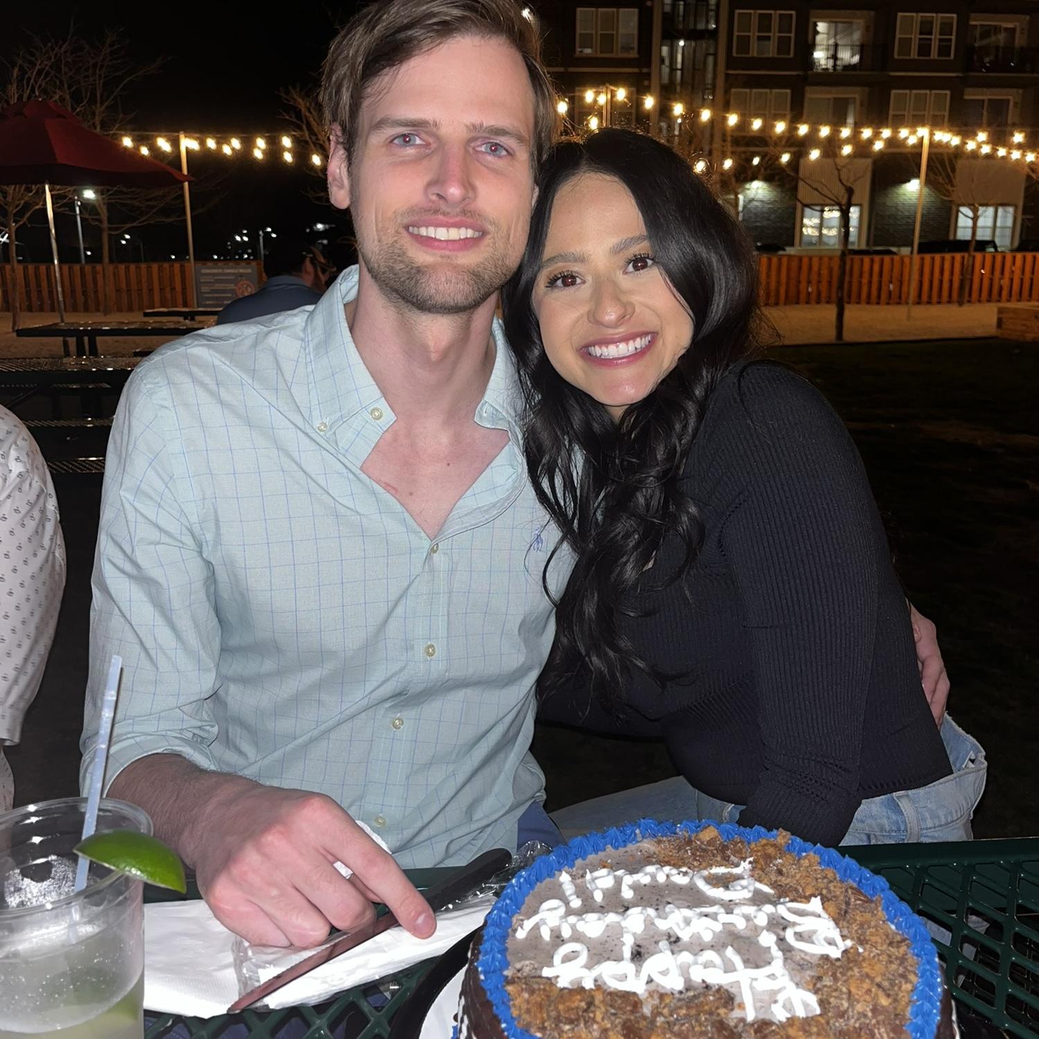 Celebrating David’s 29th birthday. Marisa planned a surprise birthday party and invited all of David’s co-residents!