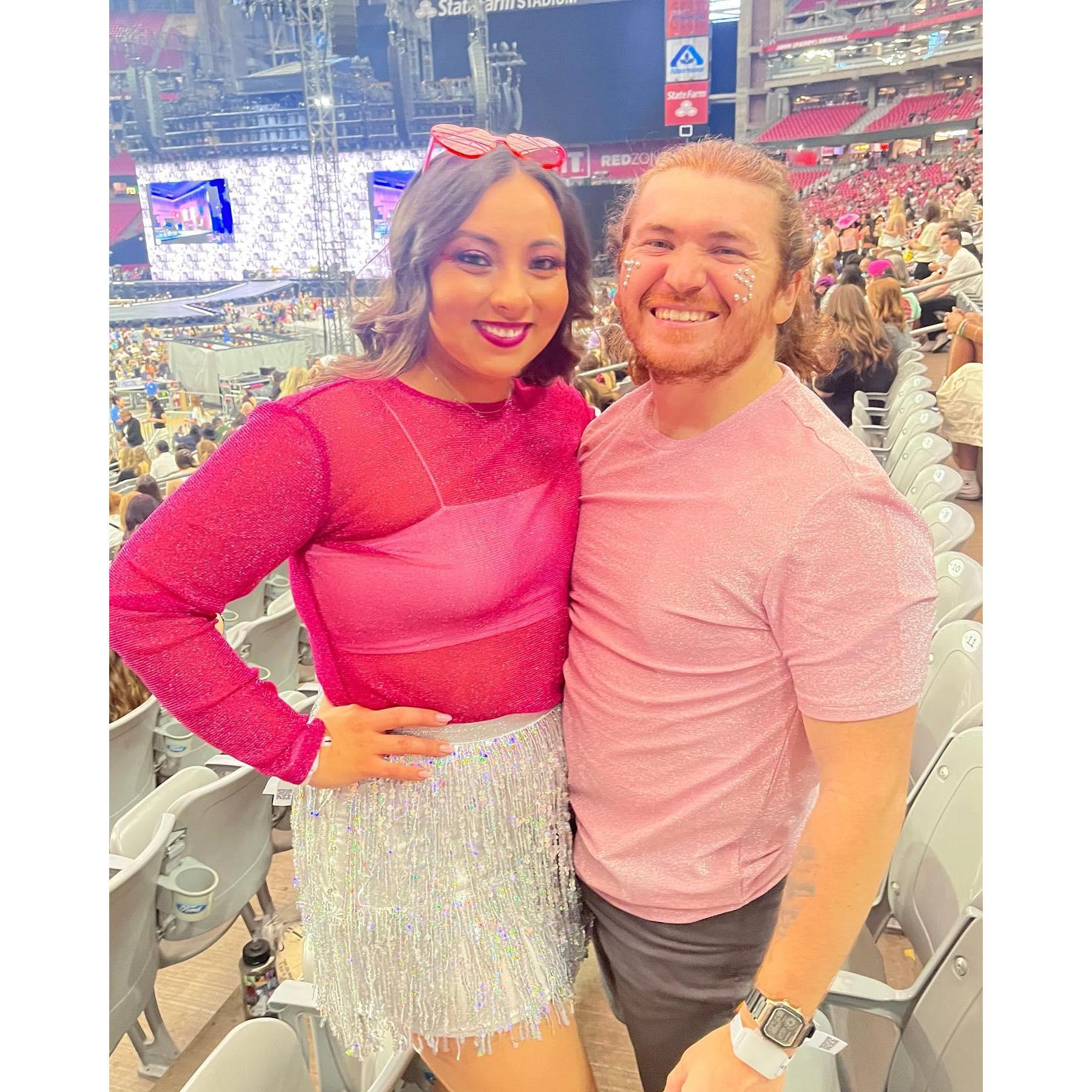 Our 1st anniversary spent at The Era's Tour.
