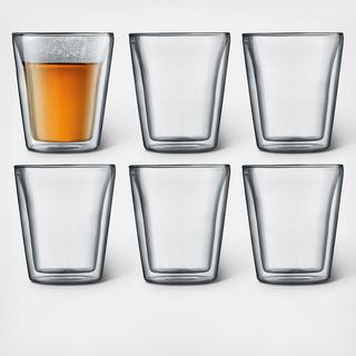 Canteen Double Wall Medium Glass, Set of 6