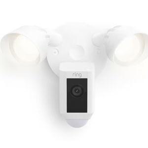 Ring Floodlight Cam Wired Plus - Smart Security Video Camera with 2 Motion-Activated LED Floodlights, 2-Way Talk, Color Night Vision, White
