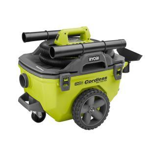 Ryobi ONE+ 6 Gal. Cordless Wet/Dry Vacuum (Bare-Tool) with Hose, Crevice Tool, Floor Nozzle and Extension Wand