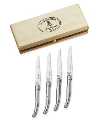 Laguiole Jean Dubost Stainless-Steel Steak Knives, Set of 4