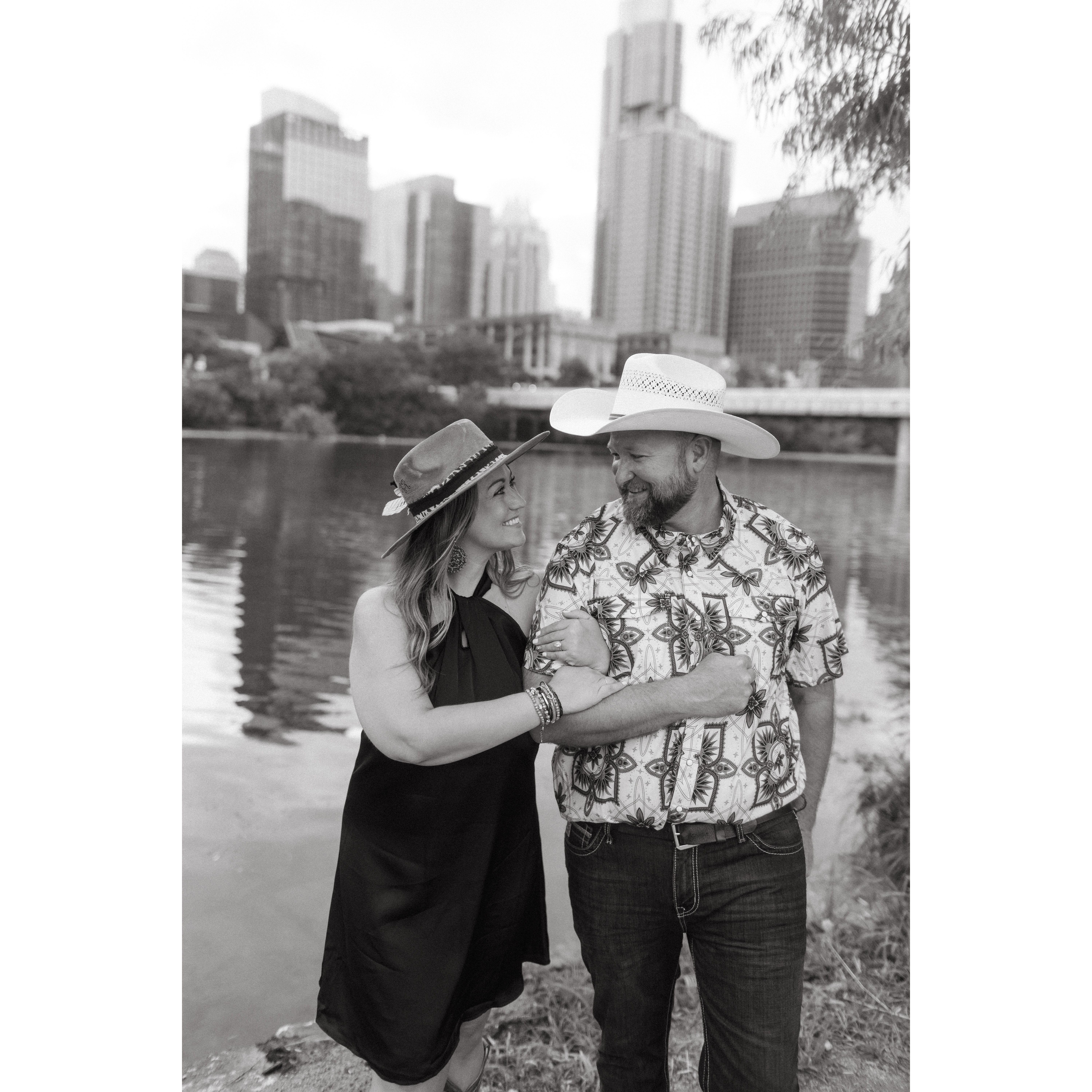 Our Engagement Photo Session at Town Lake in Downtown Austin!