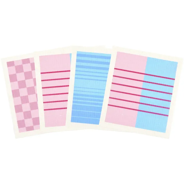 KAF Home Set Of 4 Swedish Dishcloths - Stripe