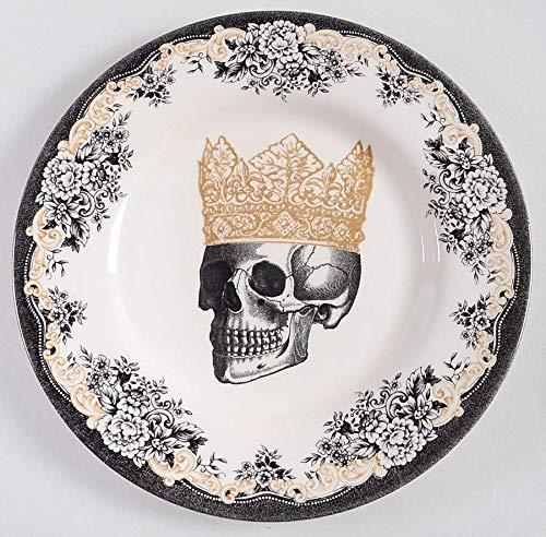 Royal Stafford Halloween Gold & Black Skull with Crown Dinnerware - Set of 4 (Salad)