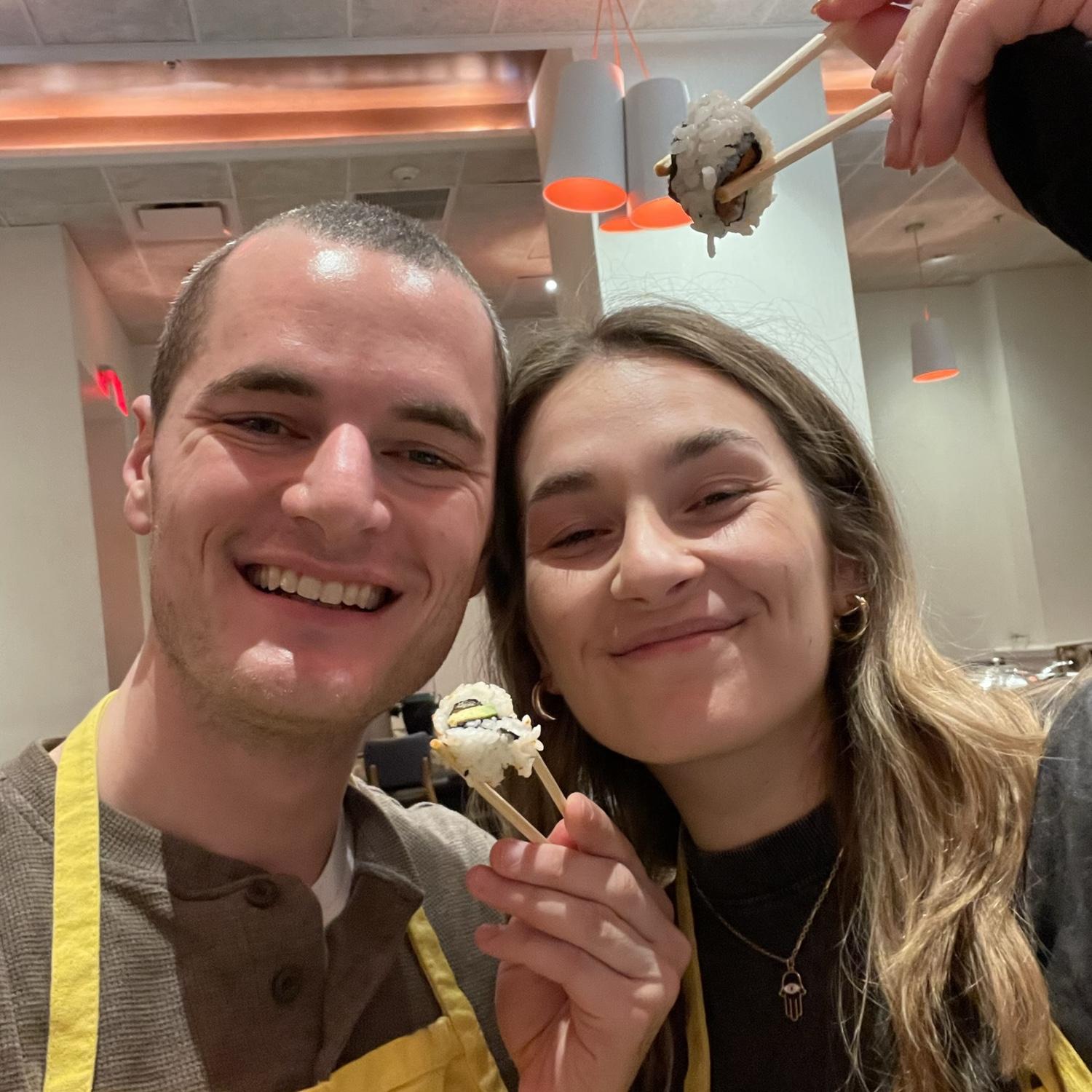 we love taking cooking classes together