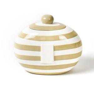 Neutral Stripe Big Cookie Jar
