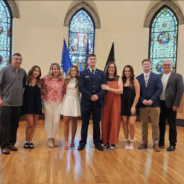 Tanner's commissioning ceremony before graduation!
