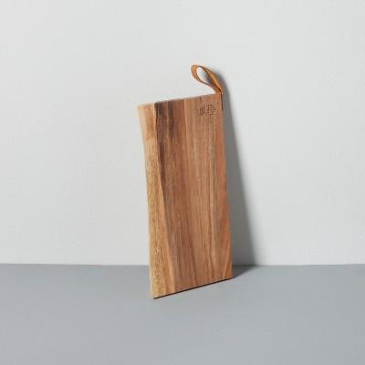 Live-Edge Acacia Cutting Board with Genuine Leather Handle Small - Hearth & Hand™ with Magnolia