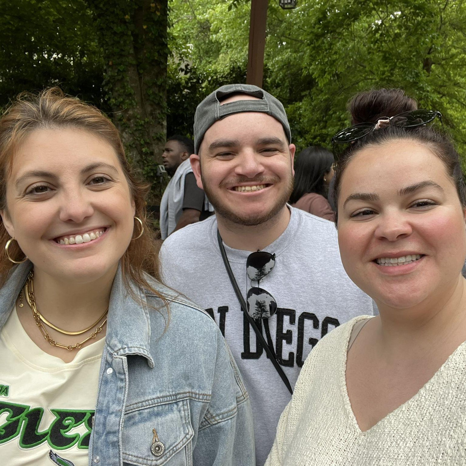At Busch Gardens with Amanda and Bryan