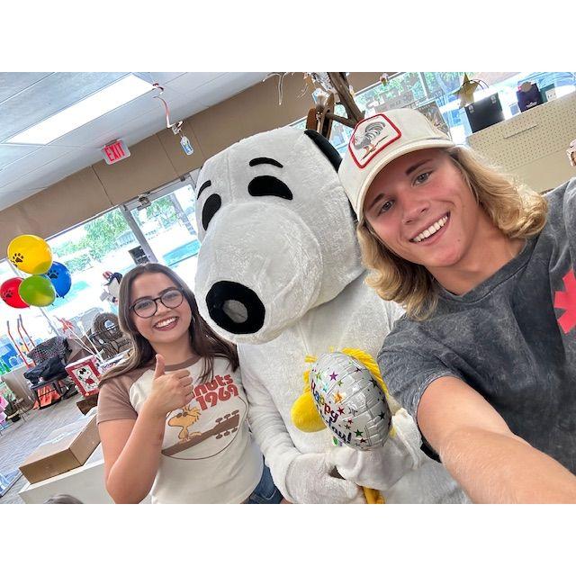 We went to see Snoopy for his Birthday!