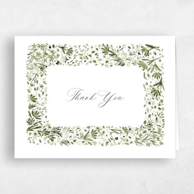 Green Wedding Thank You - Giverny Landscape