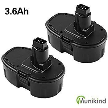 [Upgraded to 3600mAh] ENERMALL 18V 3.6Ah Ni-MH Replacement for Dewalt 18 Volt XRP Battery DC9096 DC9098 DC9099 DW9095 DW9096 DW9098 DE9039 Cordless Power Tool - 2 Packs