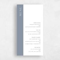 Blue Wedding Menu - Taos