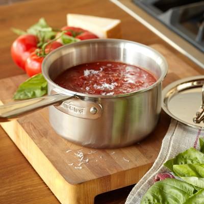 All-Clad 1.5 qt. d5 Brushed Stainless-Steel Saucepan