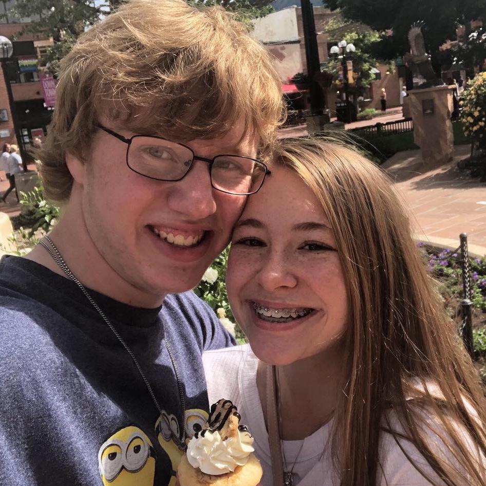 Peep Sabrina's braces.