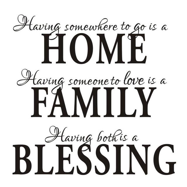 Having Somewhere to Go is a Home Family Blessing - Quotes Wall Decal Removable Vinyl Wall Stickers Living Room Decor