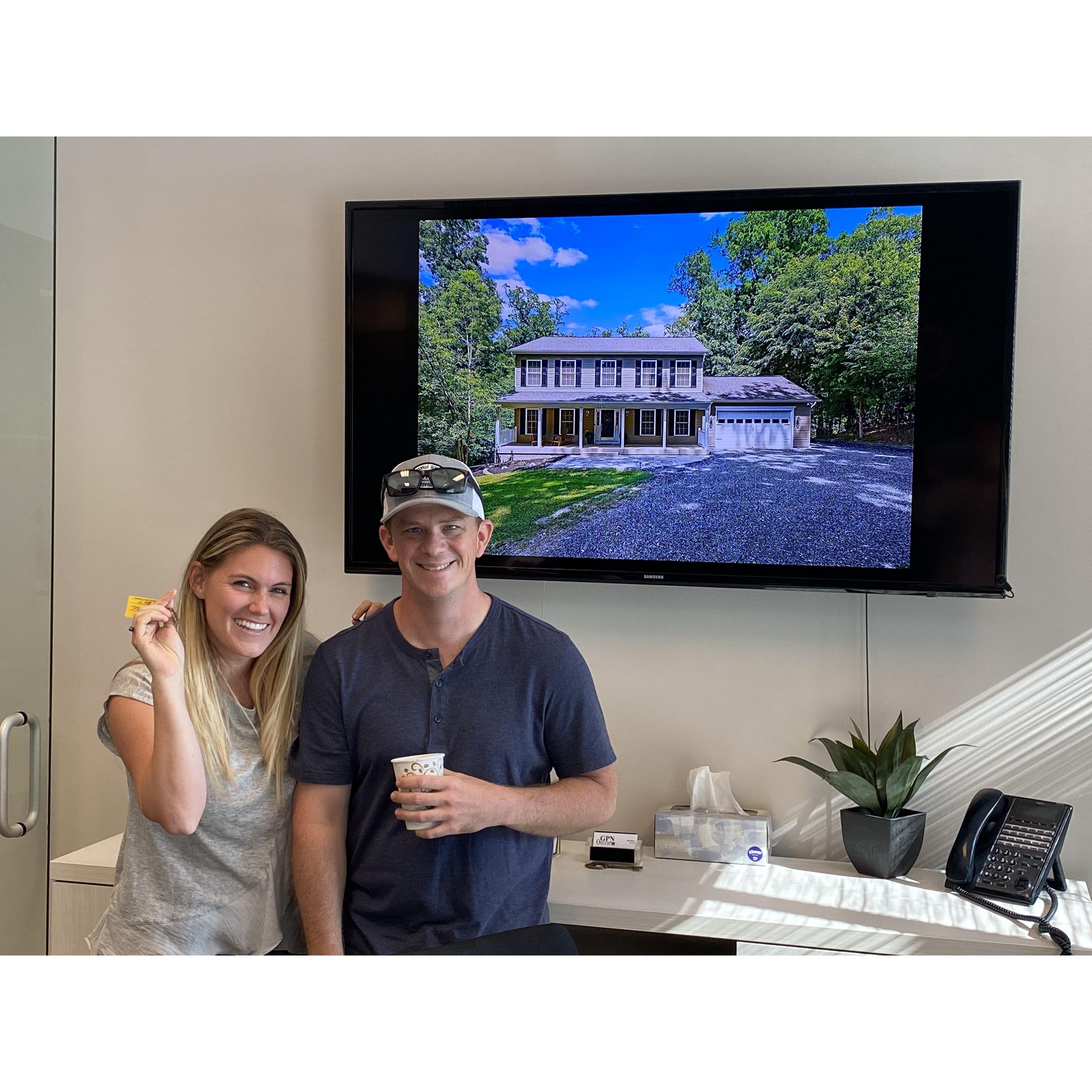 Getting the keys to our new house!