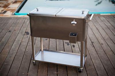 Permasteel Stainless Steel Patio Cooler, 80 qt., PS-206-SS
