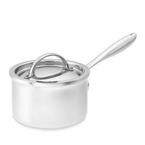 Williams Sonoma Thermo-Clad Stainless Steel Sauce Pan with Lid, 1 1/2-Qt.