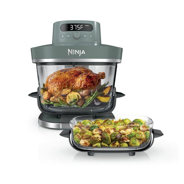 Ninja Crispi Pro 6 in 1 Glass Air Fryer, 6 Quarts, 2.5 Quarts, Glass Container with Lid, Non-Toxic, Meal Prep, Microwave, Freezer and