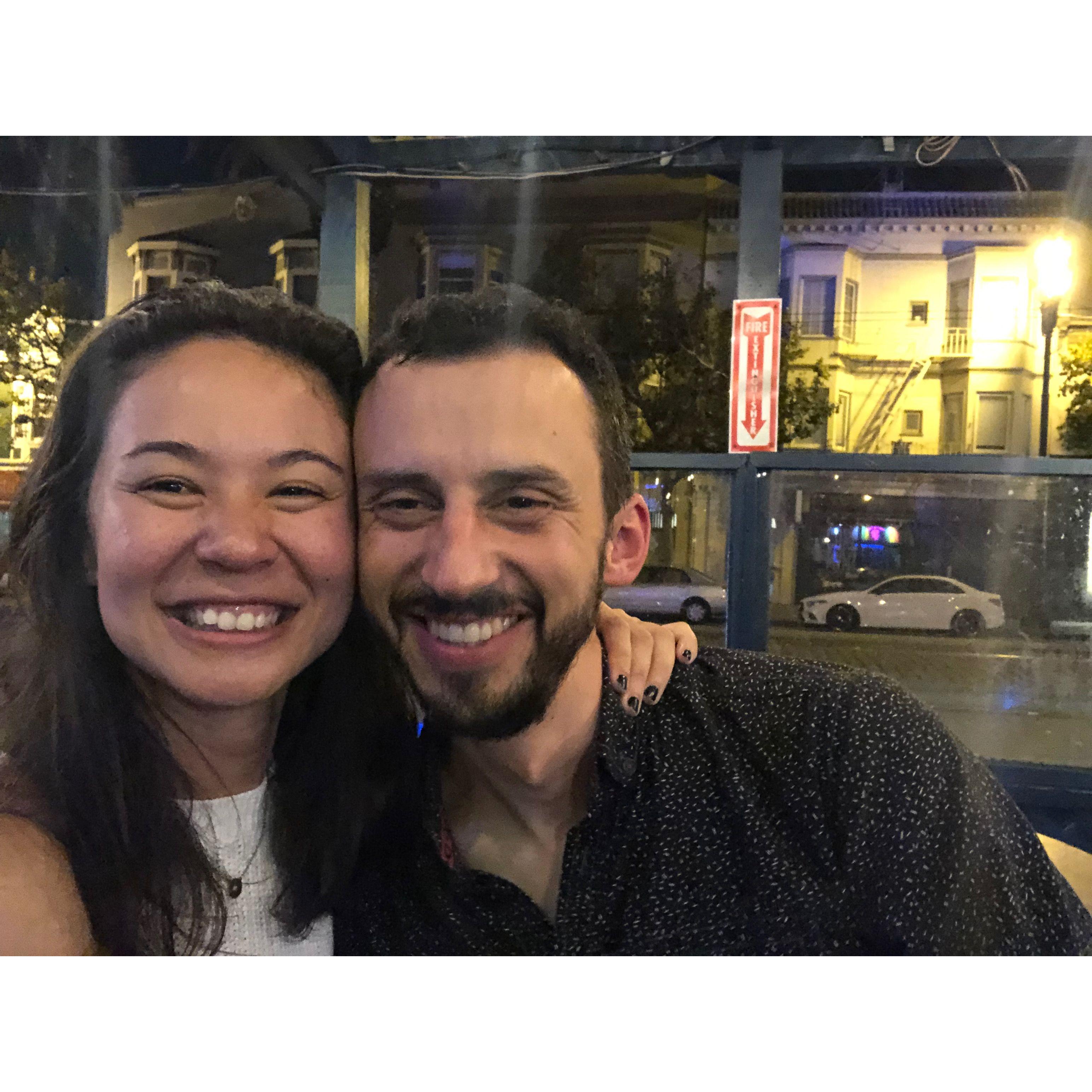 First time out on the town together