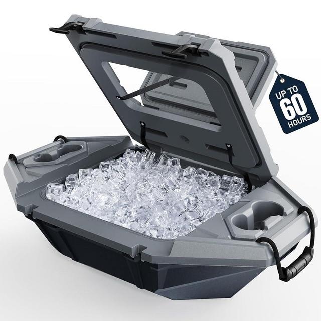 Cooler Cruiser Floating Cooler – 32 QT up to 60 Hours Amphibious Ice Chest - Kayak Camping Coolers for Lake, River, SUP, Fishing, Boat, Party, Beach & More