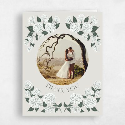 Sage Mist, Grey Wedding Thank You - Bellis Photo