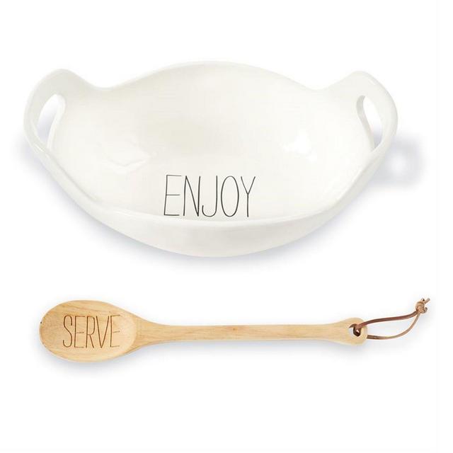 Mud PieEnjoy Serving Bowl Set with Handles and Spoon