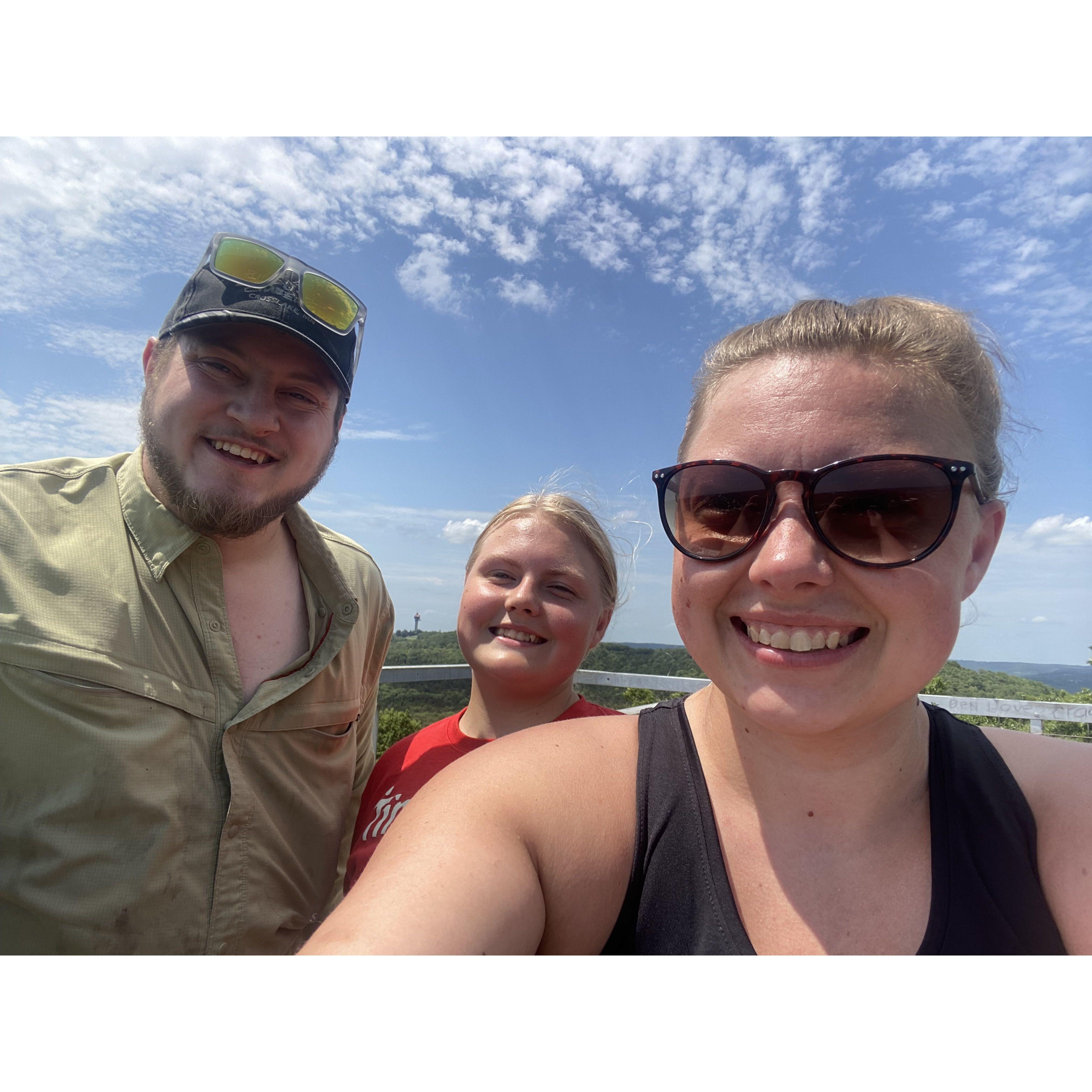 Managed to survive the heat and humidity of MO to hike to the top of the fire tower.