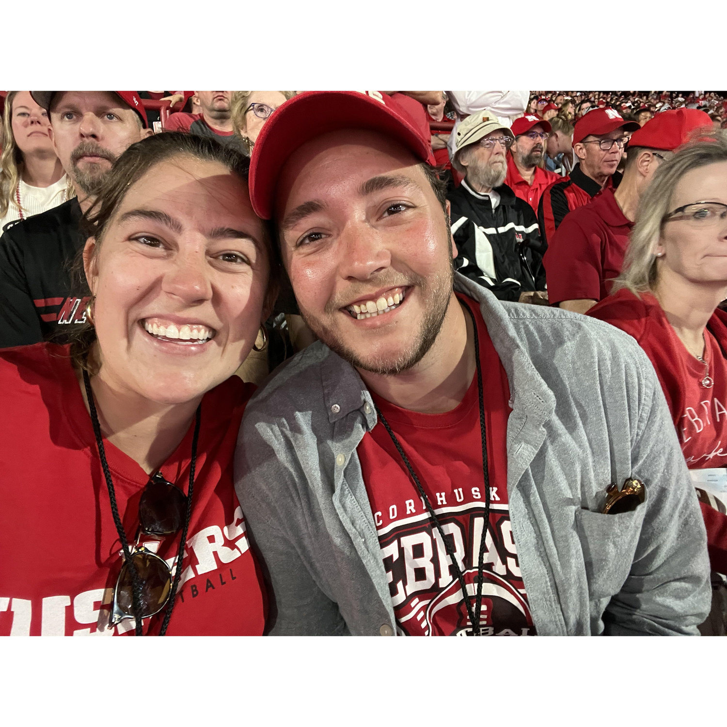 Marty's first Husker football game. Go Big Red! September, 2023