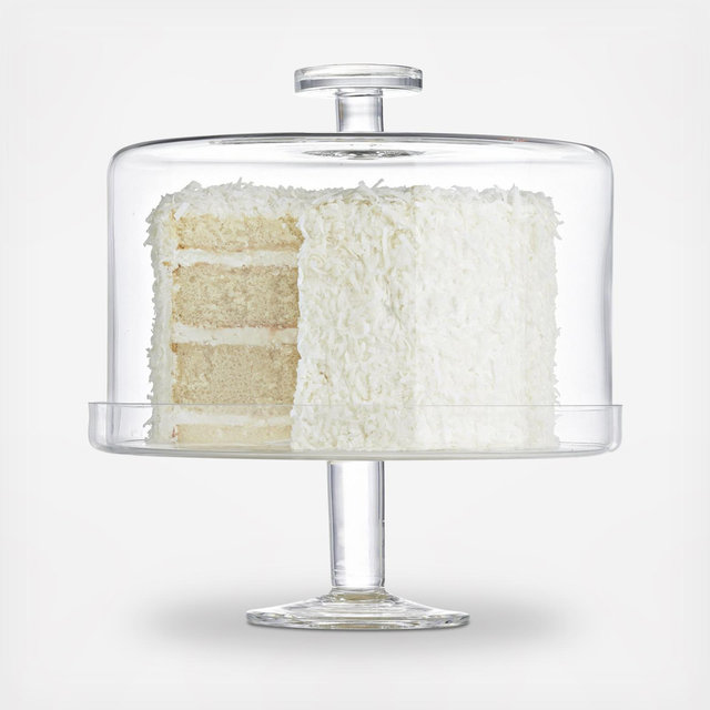 Crate and Barrel, Footed Cake Stand with Dome | Zola