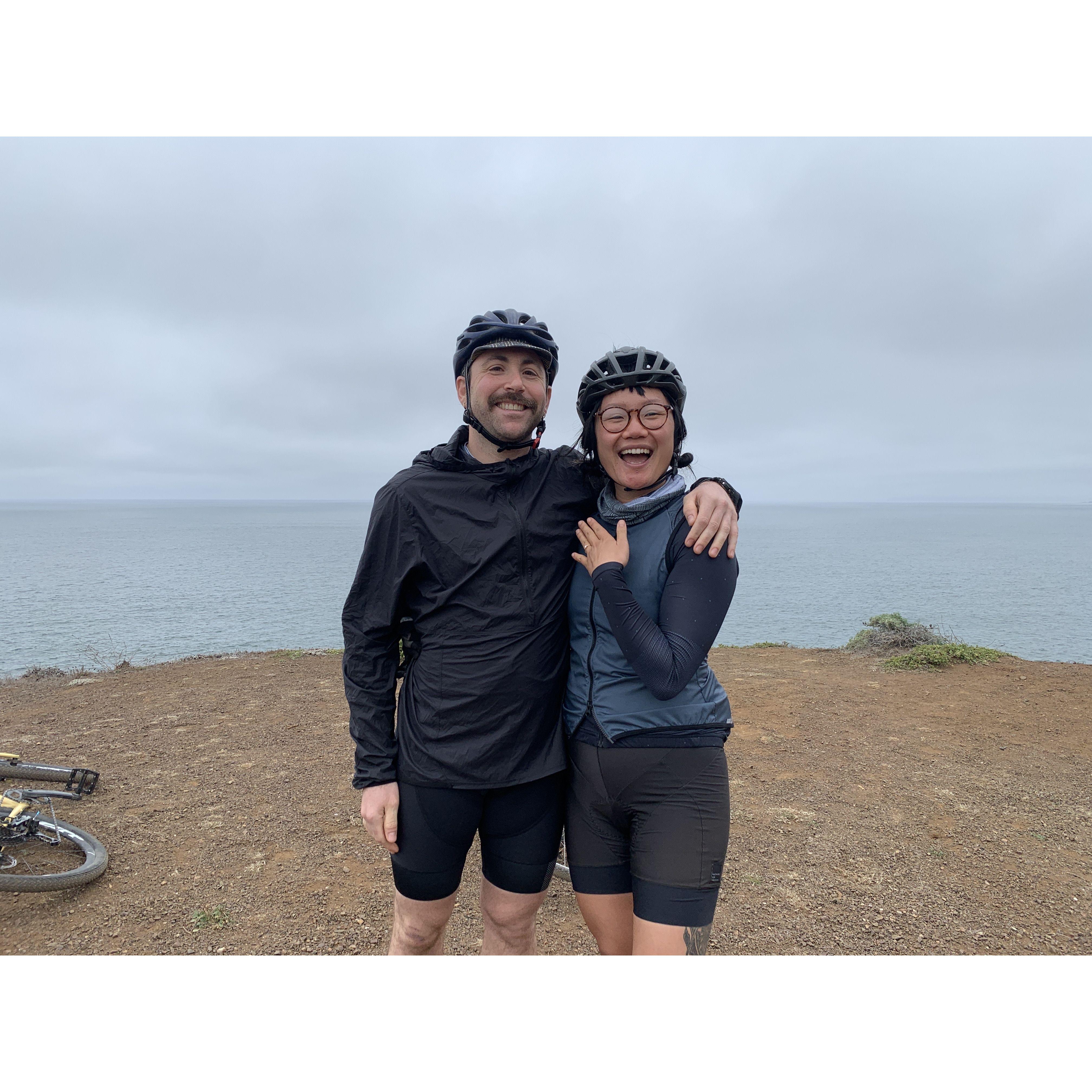 Our engagement October 1, 2022 - the labyrinth, Rodeo Beach