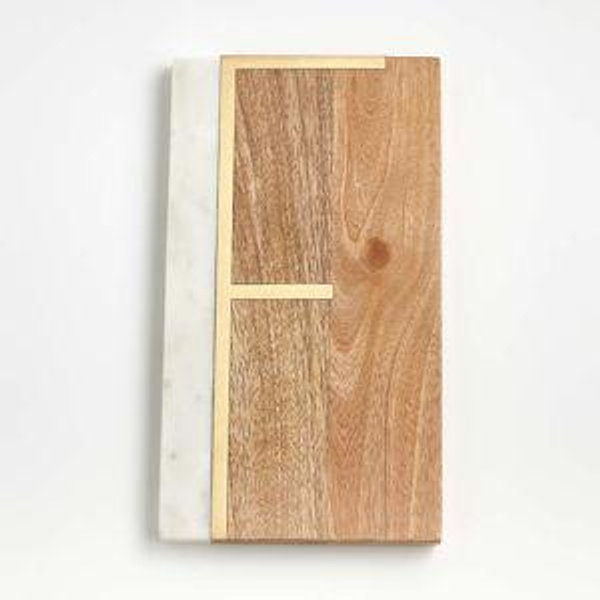 “F" Monogrammed Serving Board + Reviews | Crate & Barrel