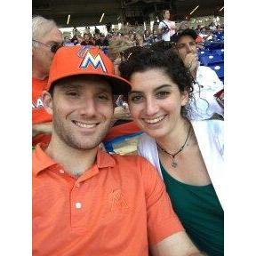 Sam's first baseball game at Marlins Stadium