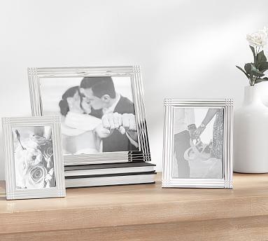 Crosshatch Silver Frame