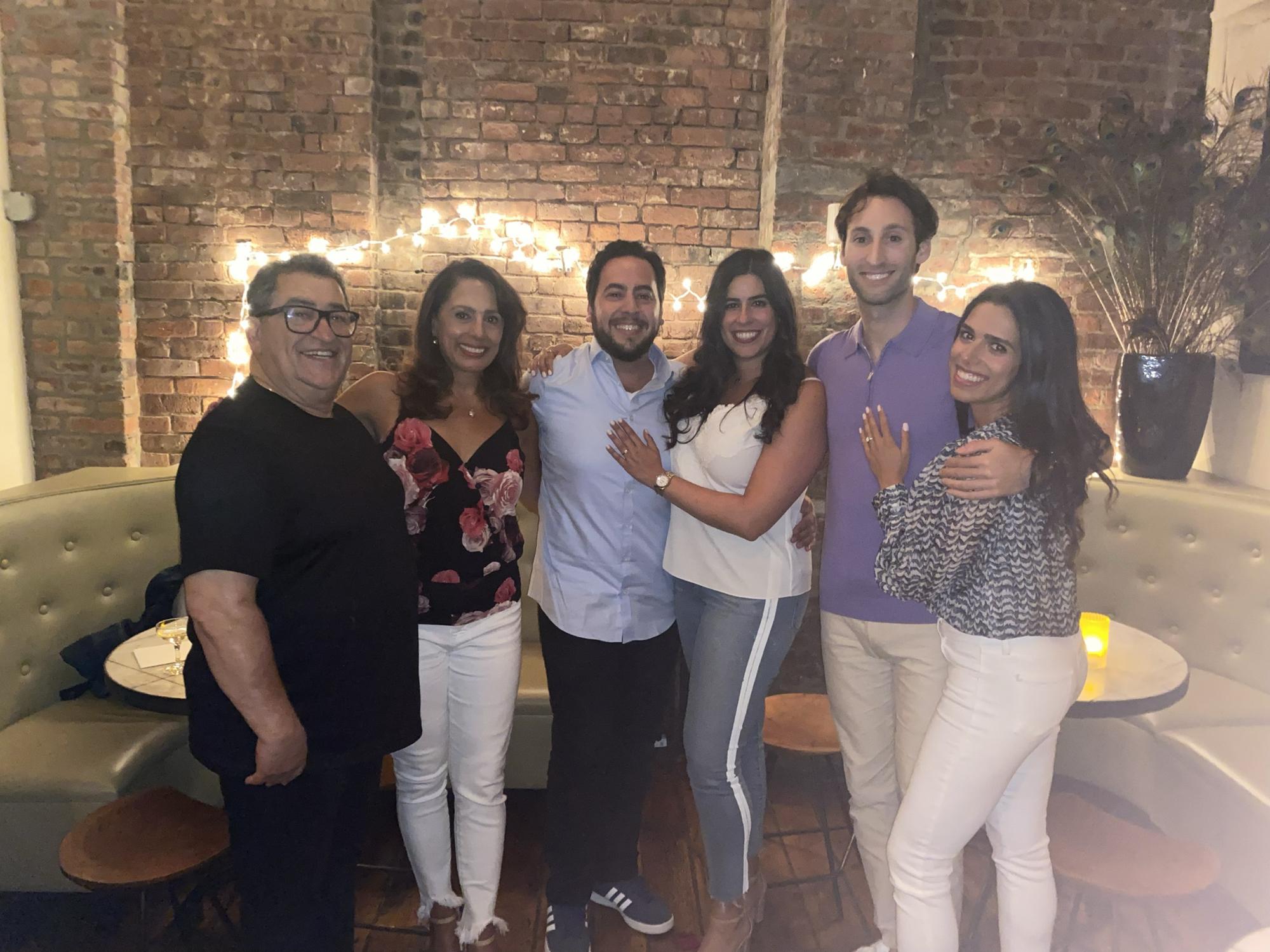 New York, September 2021. Zach proposes to Ashley. Both Emrani girls engaged!