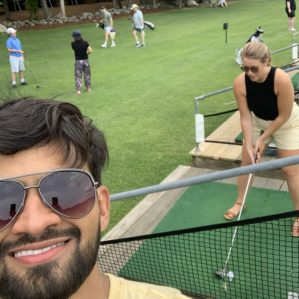 Beating Esdras at golf