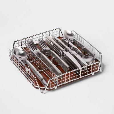 45pc. Stainless Steel Dux Silverware Set with Caddy