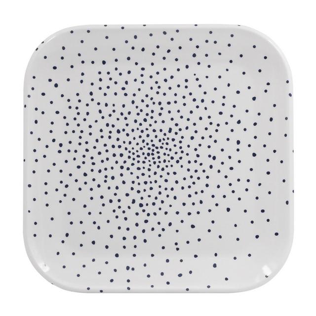 Square Melamine Polka Dot Salad Plate 8.5" Washed Indigo - Room Essentials™
