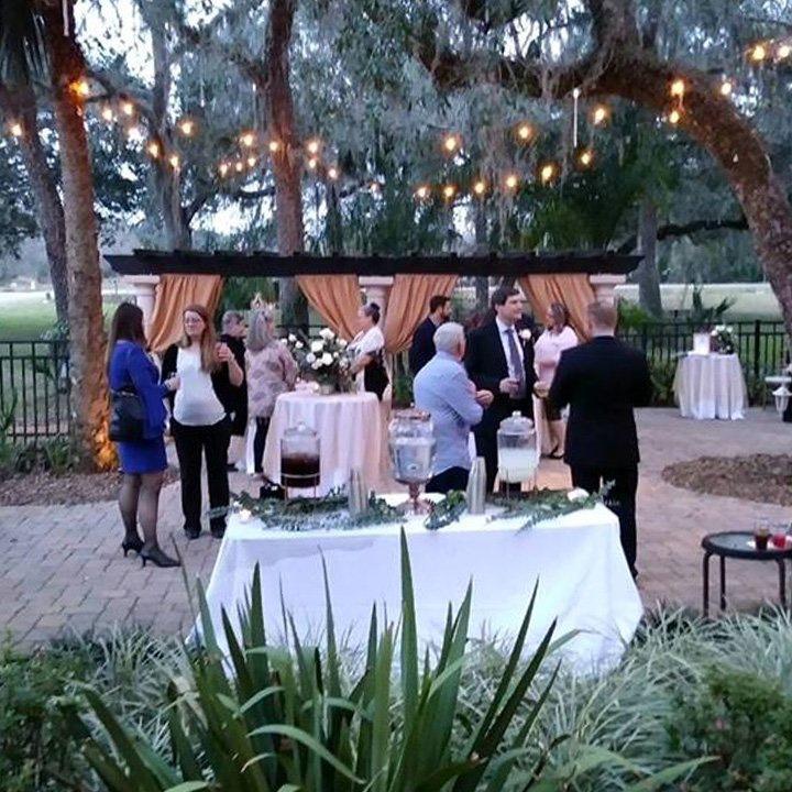 Cocktail hour will be held in the courtyard…