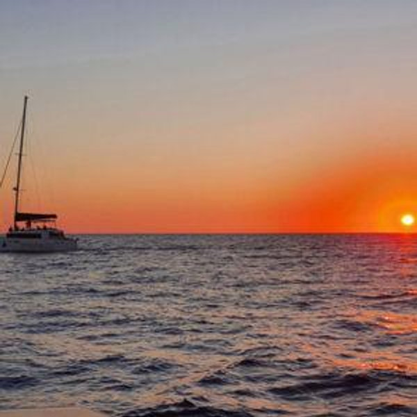 Sunset Catamaran Tour in Santorini