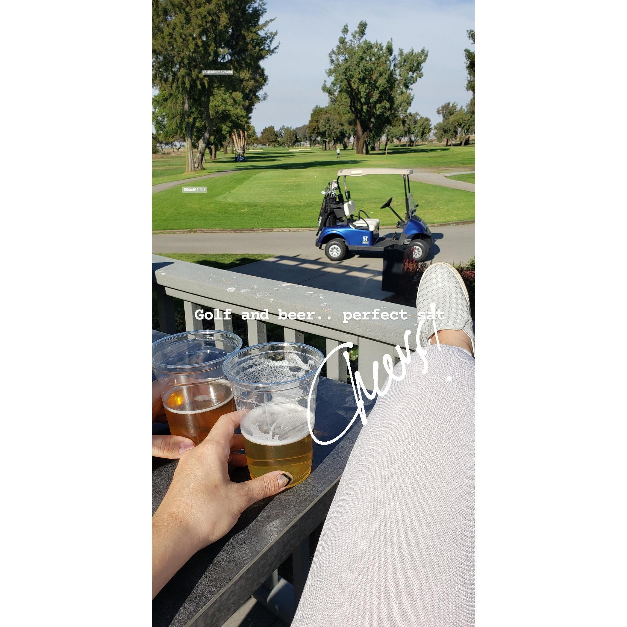 On one of our regular golf+beer outings