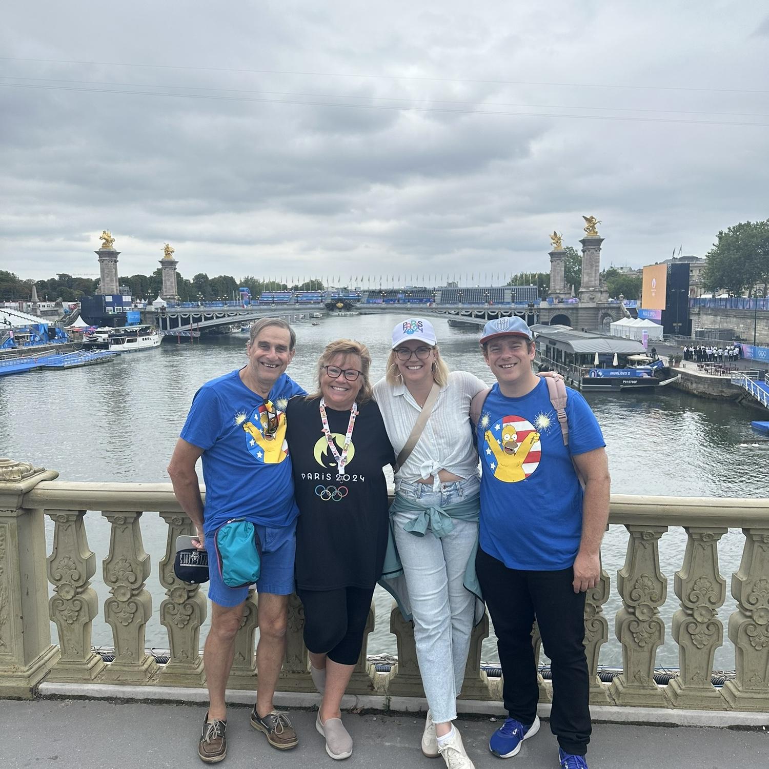 Mike's Dad Wayne met us in Paris for Olympic events and walks along the Seine.
