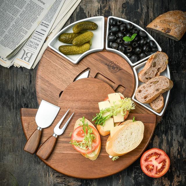 Premium Round Cheeseboard with Slide out...