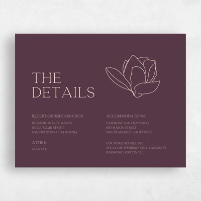 Dark Plum, Purple Wedding Enclosure - Alameda