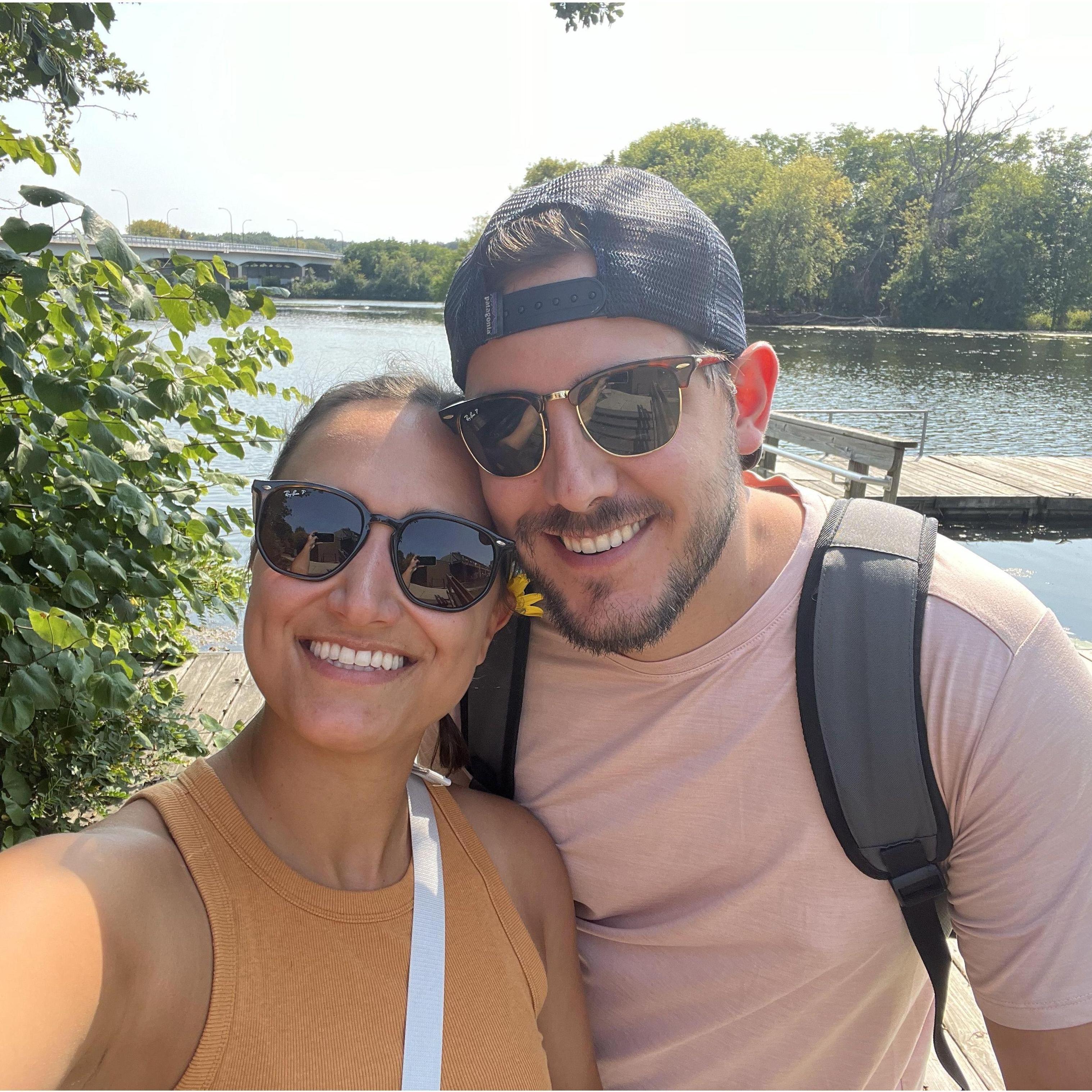 Celebrated our 2 year anniversary at Gallup Park in Ann Arbor!