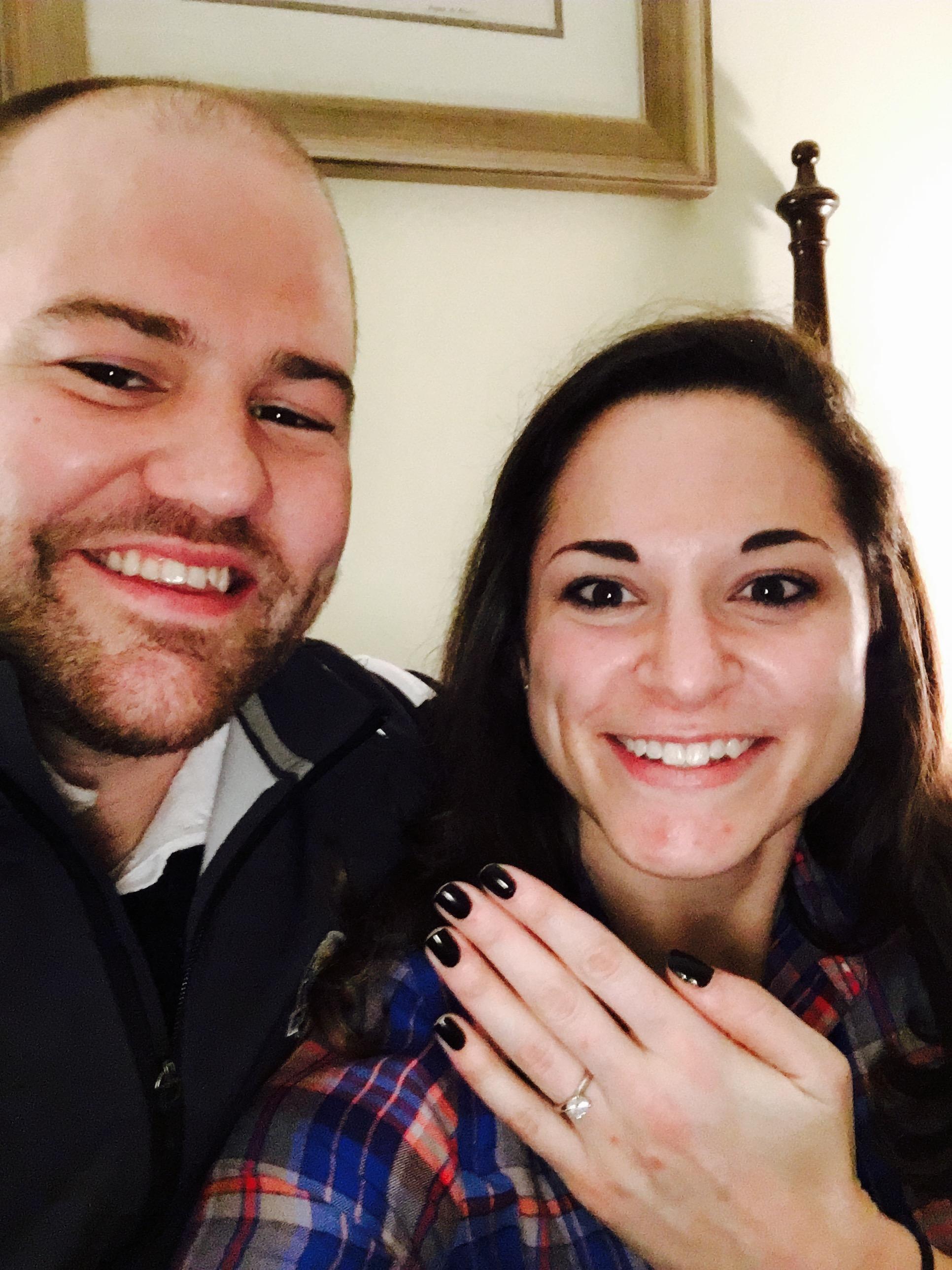 Right after he popped the question!